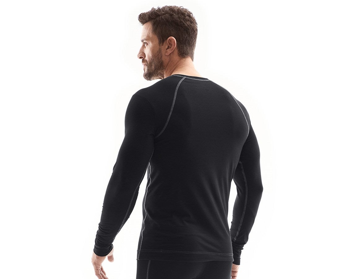 Additional image 1 e.s. cotton stretch long sleeve basis-light black