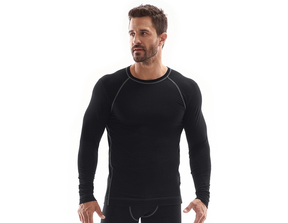 Main action image e.s. cotton stretch long sleeve basis-light black