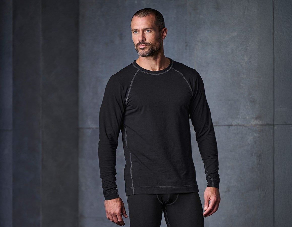 Main action image e.s. cotton stretch long sleeve basis-light black